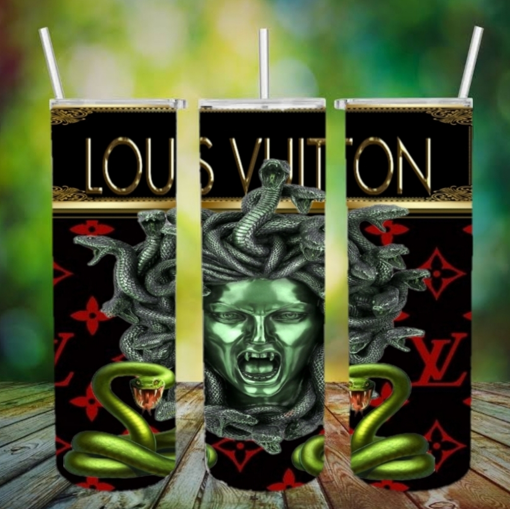 Angry Louis Vuitton Medusa tumbler